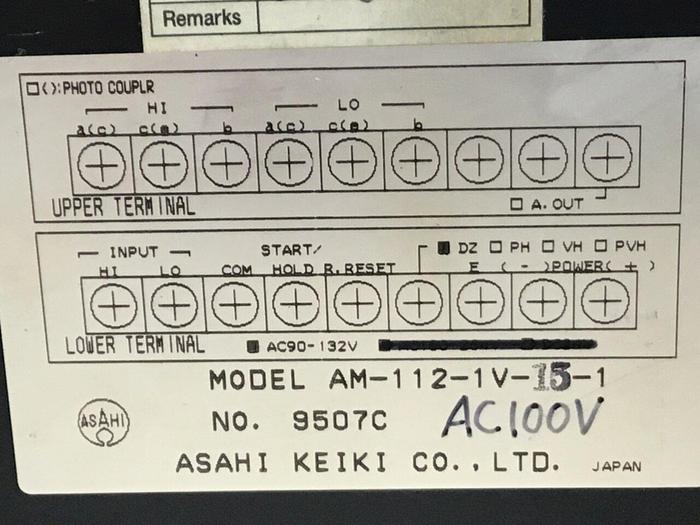 Used ASAHI KEIKI CO Meter AM-112-1V-15-1 #127576