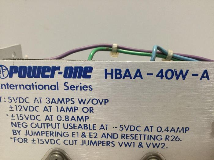 Used POWER-ONE Power Supply HBAA-40W-A #101936