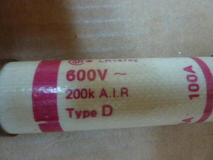 Used GOULD / SHAWMUT 100 Amp Fuse TRSR100 #26993