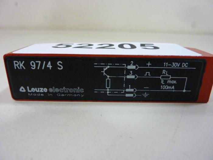 Used LEUZE Retro Reflective Sensor RK 97/4 S #52205