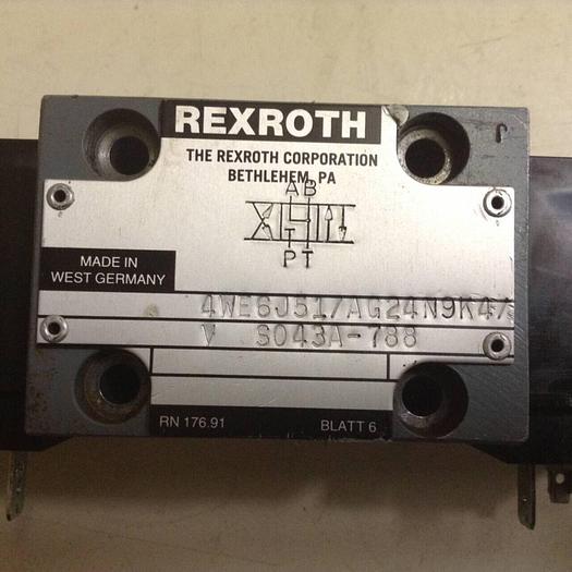 Used REXROTH Valve 4WE6J51AG24N9K4V #85193