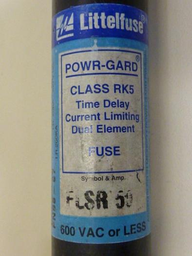 Used LITTELFUSE 50 Amp Fuse FLSR-50 #62328