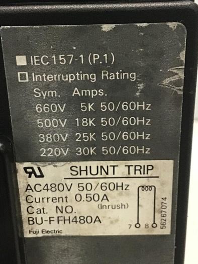 Used FUJI ELECTRIC 60 Amp Circuit Breaker BU-ESB3060 #127465
