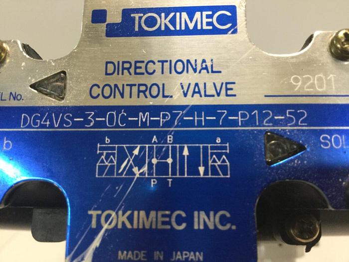 Used TOKIMEC Directional Control Valve DG4VS-3-0C-M-P7-H-7-P12-52 #95372