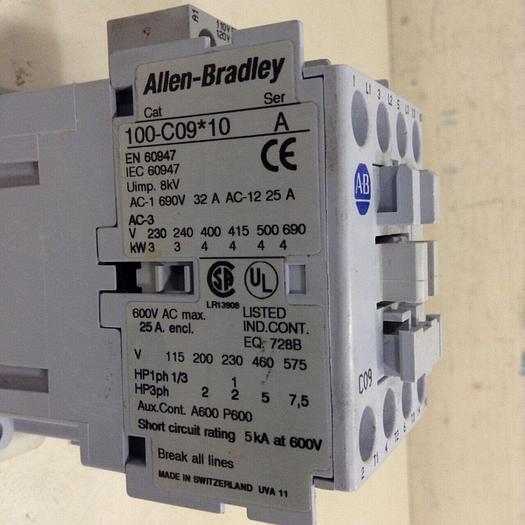 Used ALLEN BRADLEY Contactor 100-C09.10 SER A #76192