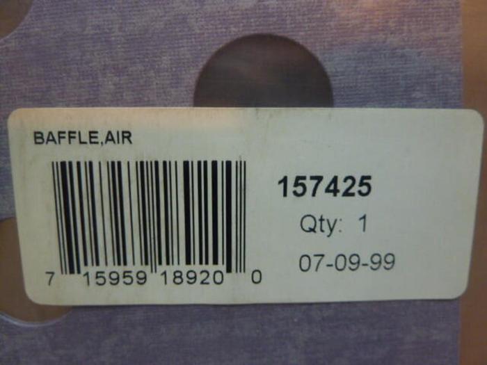 MILLER ELECTRIC Air Baffle 157425 #30445