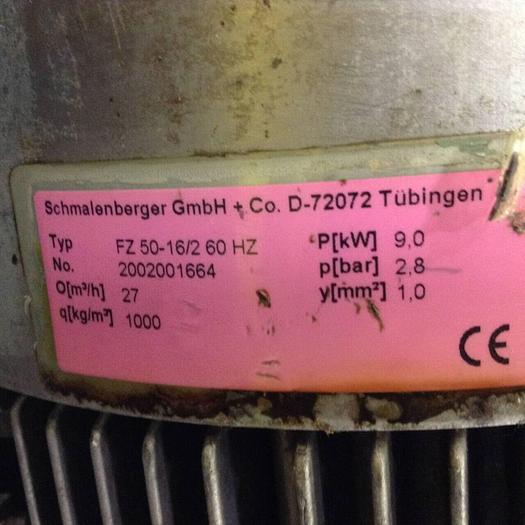 Used SCHMALENBERGER Coolant Pump FZ 50-16/2 60 HZ #75134