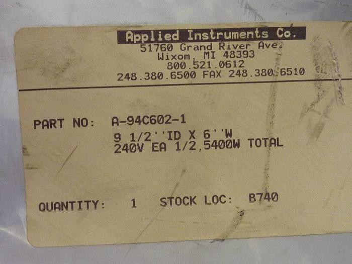 AIC 5400 Watt Heater Band A-94C602-1 #4057