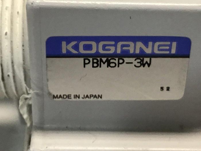 Used KOGANEI Block w/ Valves PBM6P-3W #120986