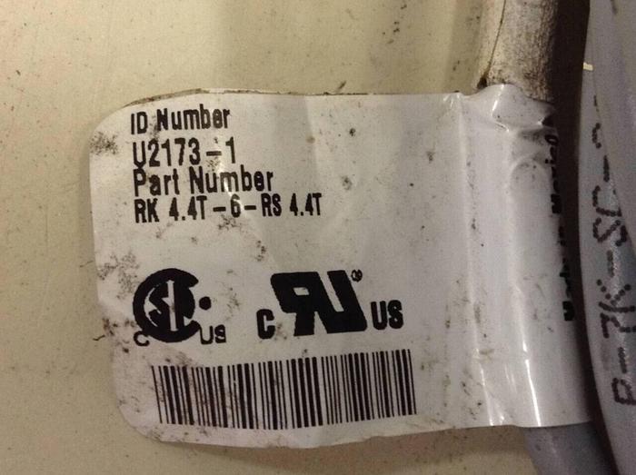 Used TURCK ELEKTRONIK Cable RK 4.4T-6-RS 4.4T #87369