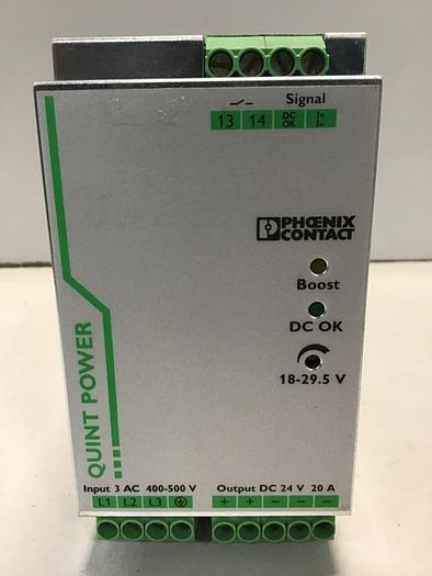 Used PHOENIX CONTACT Power Supply QUINT-PS/3AC/24DC/20 USED