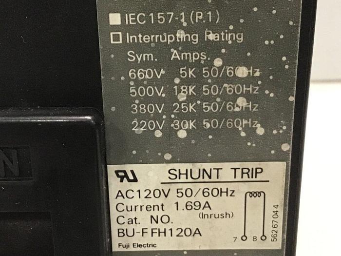Used FUJI ELECTRIC 70 Amp Circuit Breaker BU-ESB3070 #129401
