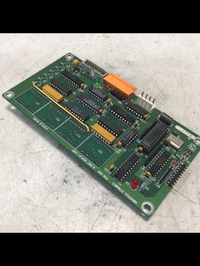 Used UNIVERSAL DYNAMICS 8 Digit Display Card PCB-068 USED