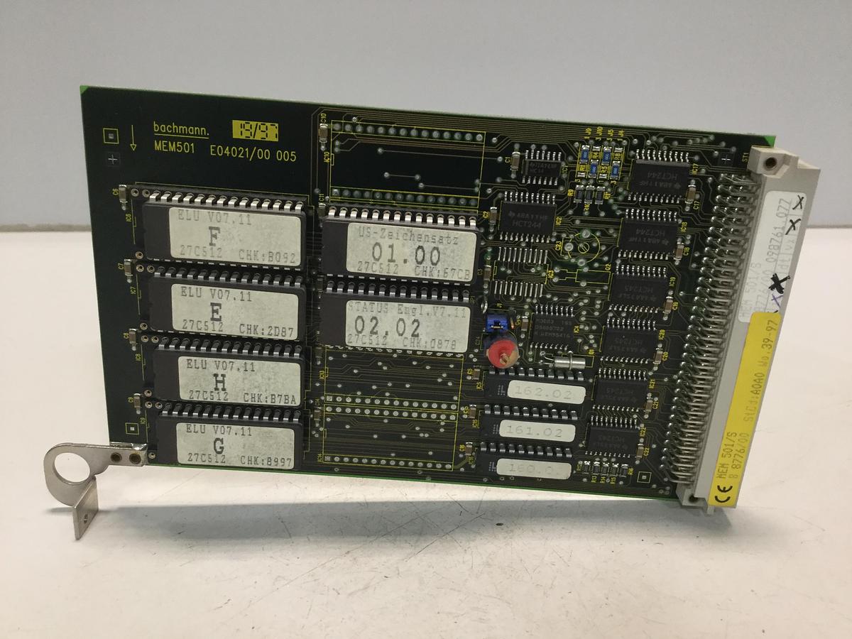 Used BACHMANN ELECTRONIC Circuit Board E04021/00 MEM501 #103108