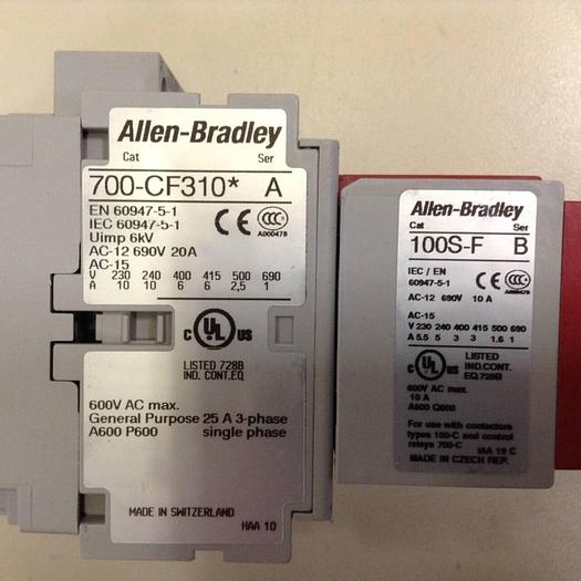 Used ALLEN BRADLEY Relay 700S-CF350DC SER A #68526