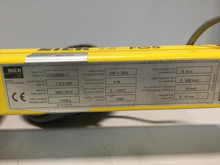 Used SICK Light Curtain Transmitter FGSS900-11 Used