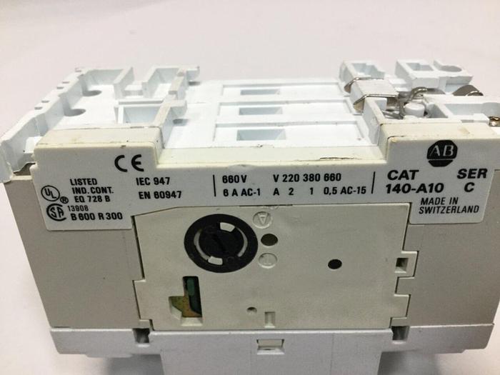 Used ALLEN BRADLEY Manual Motor Starter 140-MN-0063 SER D #101828