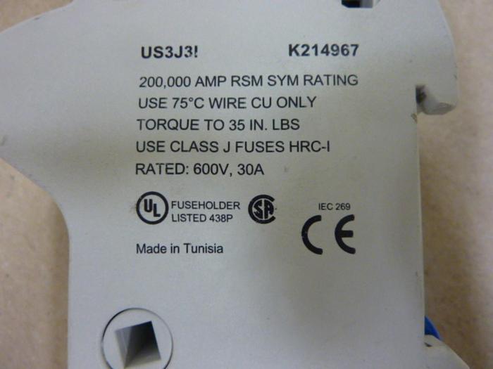 Used GOULD / SHAWMUT 30 Amp Fuse Holder US3J31 #47150