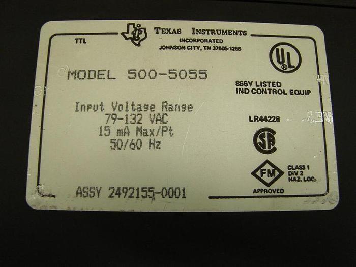 Used TEXAS INSTRUMENTS Input Module 500-5055 Used