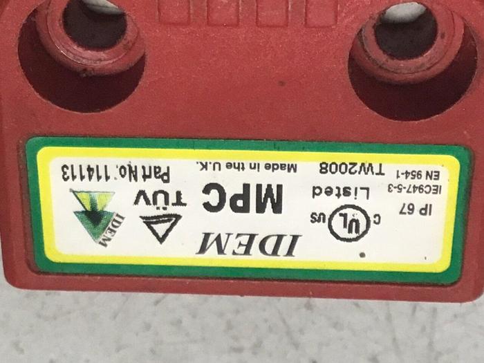 Used IDEM SAFETY SWITCHES Coded Miniature Switch 114113 #103716