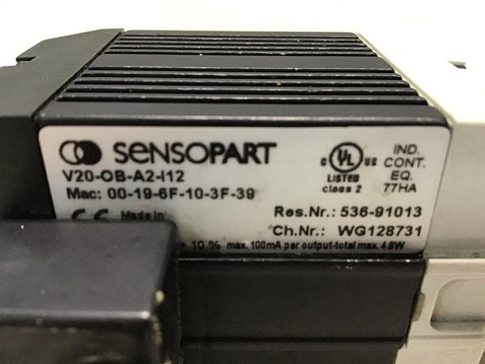 Used SENSOPART Vision Sensor V20-OB-A2-I12 USED