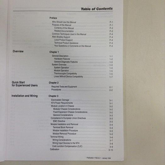 Used ALLEN BRADLEY User Manual 1746-6.6.1 #70852