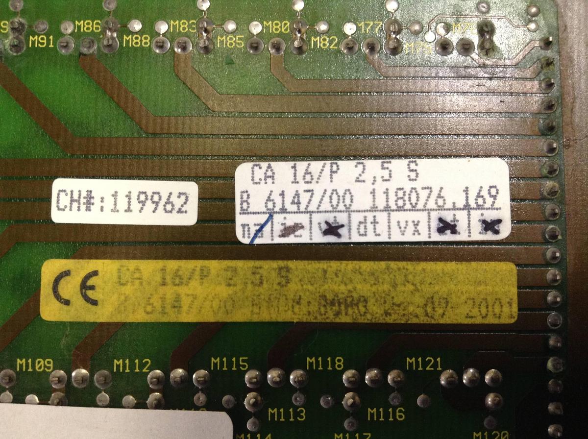 Used BACHMANN ELECTRONIC Output Card CA16/P2.5S E06149/00 003 USED
