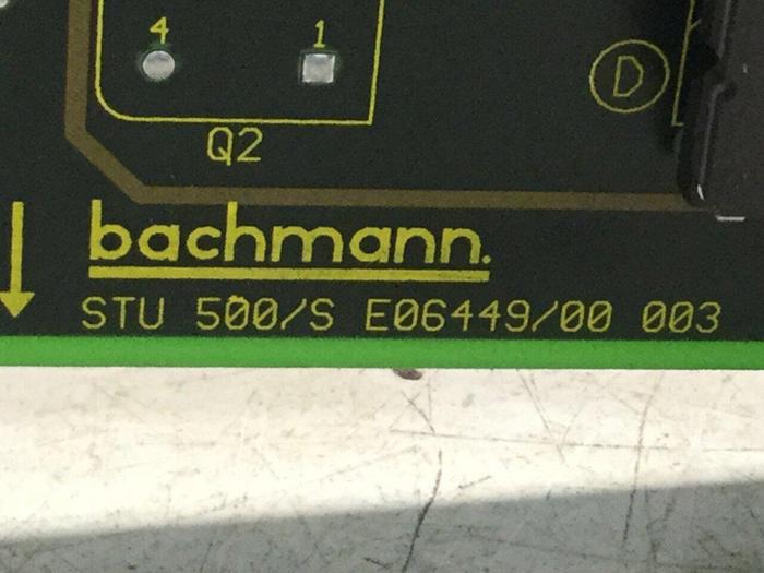 Used BACHMANN ELECTRONIC Circuit Board STU500/S E06449/00 003 Used