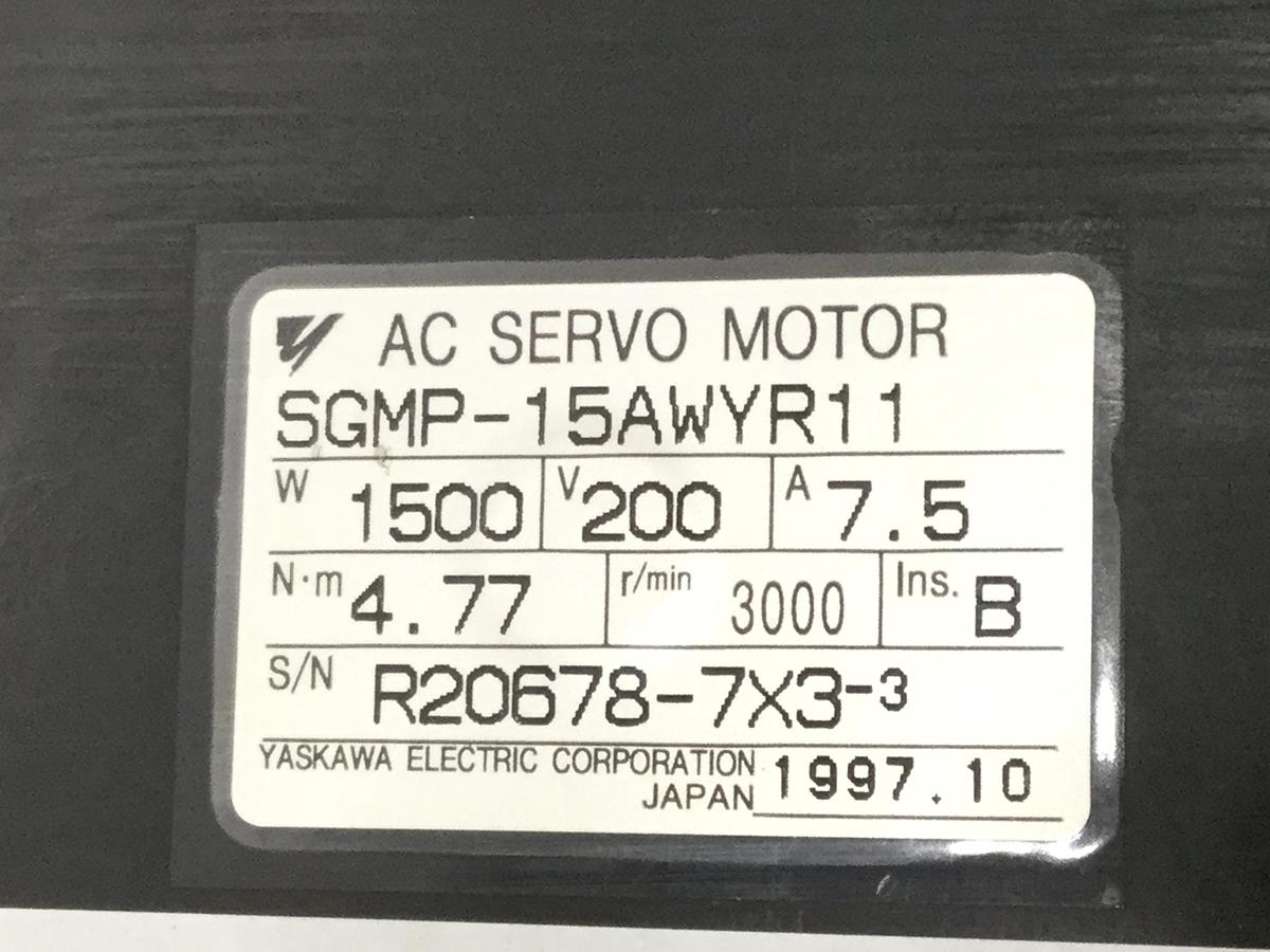 Used YASKAWA AC Servo Motor SGMP-15AWYR11 USED