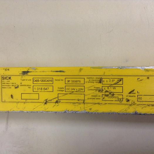 Used SICK Light Curtain Sender C40S-1203CA010Used