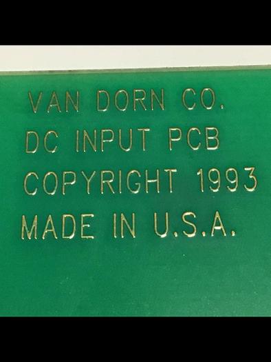 Used VAN DORN DC Input Board 330037 PC330-037 Used