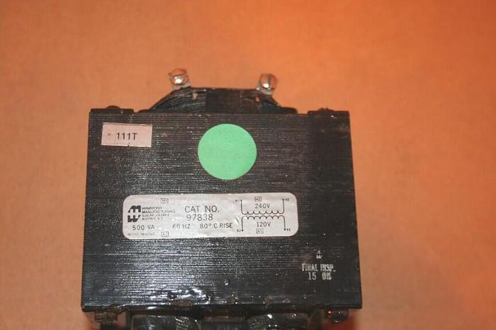 Used HAMMOND 0.5 kVA Transformer 97838 #6442