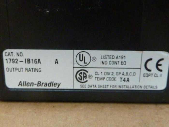 Used ALLEN BRADLEY Armor Block I/O 1792-IB16A SER A #31426