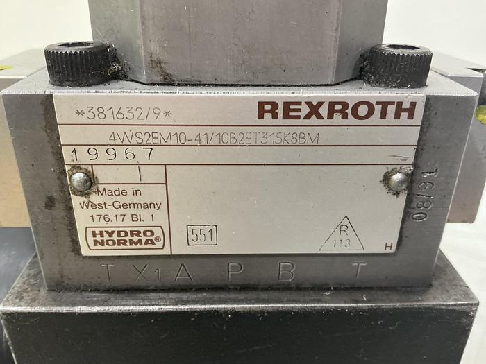 Used REXROTH 4WS2EM10-41/10B2ET315K8BM