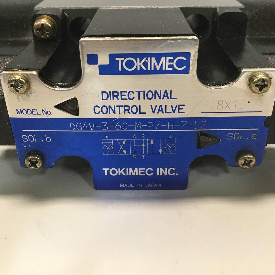 Used TOKIMEC Directional Control Valve DG4V-3-6C-M-P7-H-7-52 USED