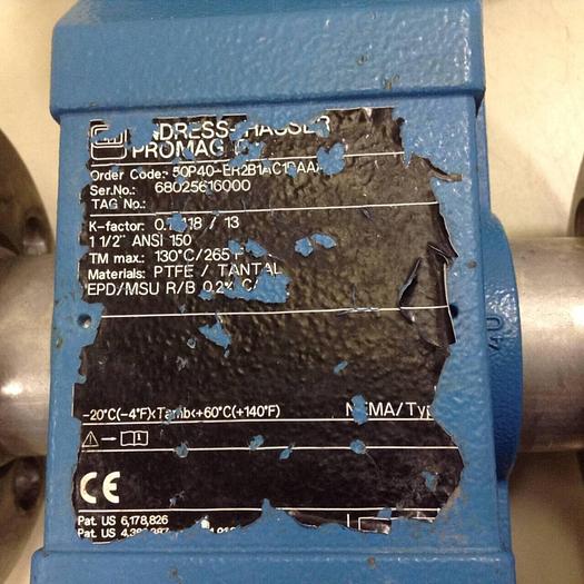 Used ENDRESS & HAUSER Promag Flowmeter 50P40-ER2B1AC1BAAA Used