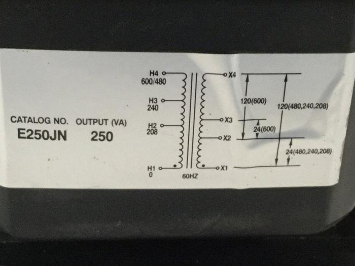 Used EGS Industrial Control Transformer E250JN #109226