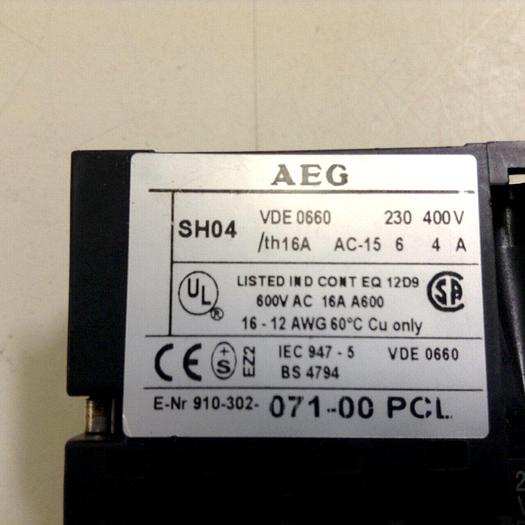 Used AEG Contactor SH04 31Z #75646