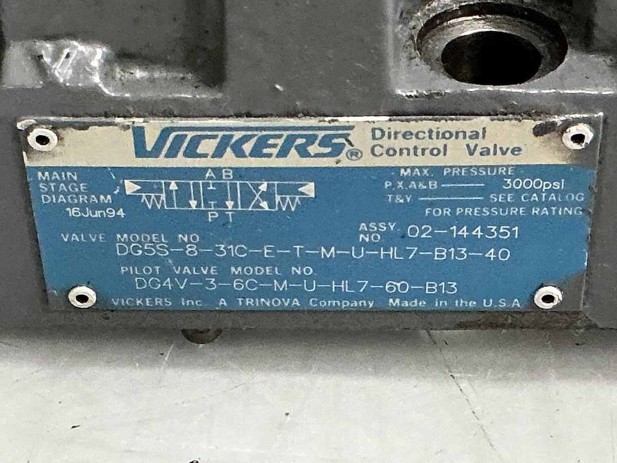 Used VICKERS DG4V-3-6C-M-U-HL7-60-B13