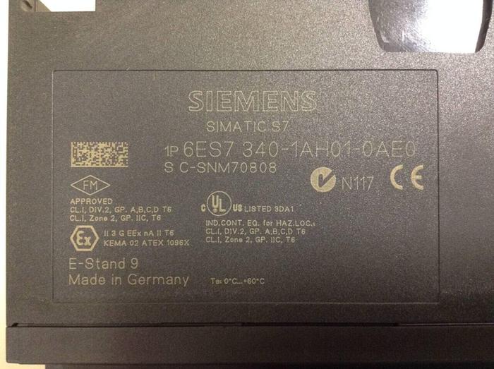 Used SIEMENS Processor Module 6ES7 340-1AH01-0AE0 #70363