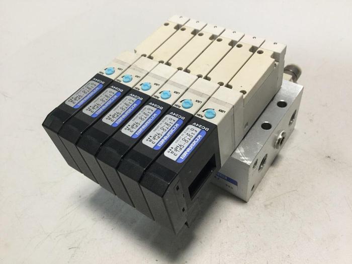 Used KOGANEI Manifold w/ Valves F10M6AJ #104805