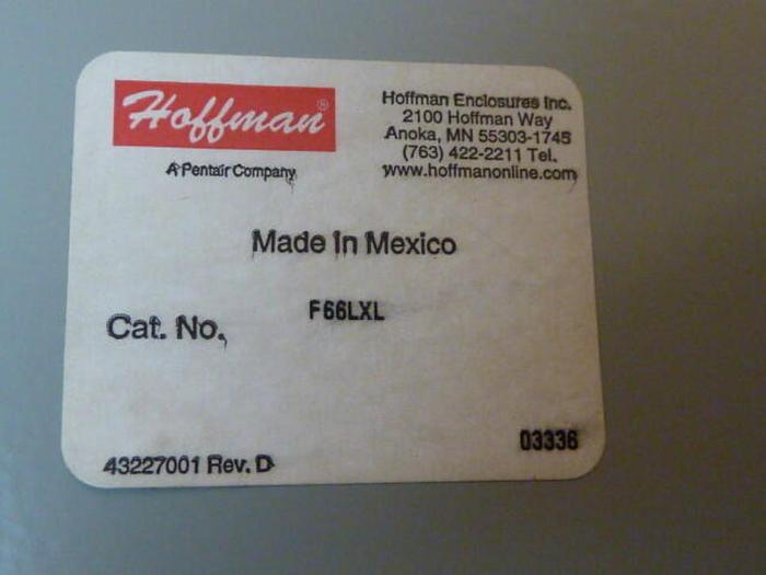 Used HOFFMAN Wireway cut-off fitting F66LXL #34284