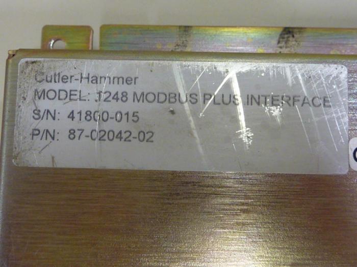 Used CUTLER HAMMER Modbus Plus Interface 1248 MODBUS PLUS INTERFACE #46612