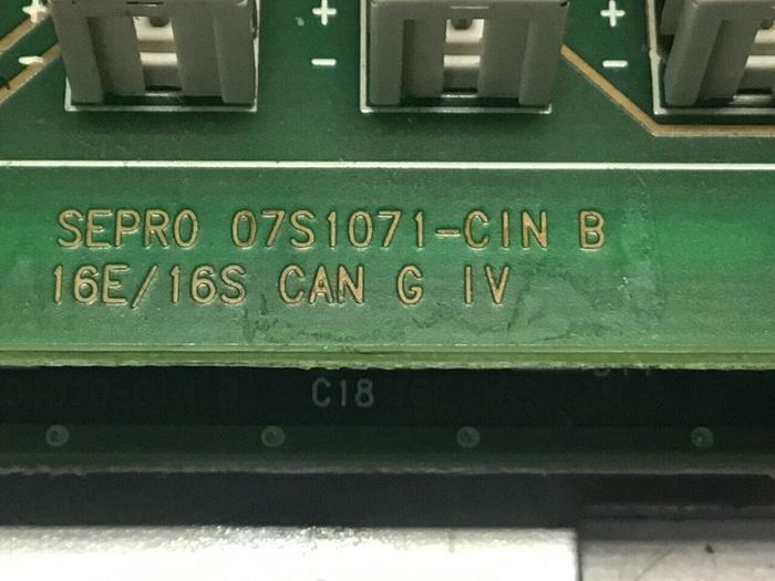 Used SEPRO ROBOTIQUE Circuit Board 07S1071-CIN B Used