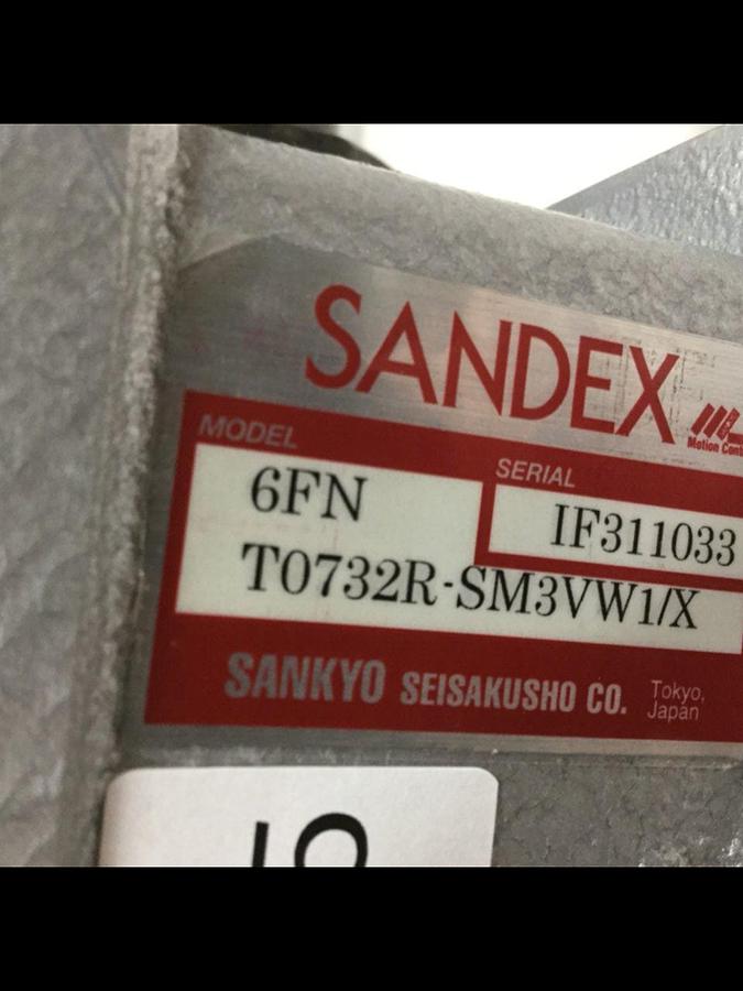 Used SANDEX Indexing Drive 6FNT0732R-SM3VW1/X / SYS USED