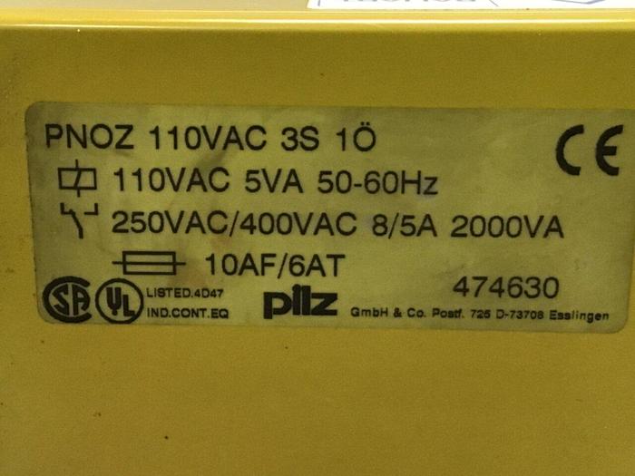 Used PILZ Safety Relay PNOZ110VAC3S1O #133273