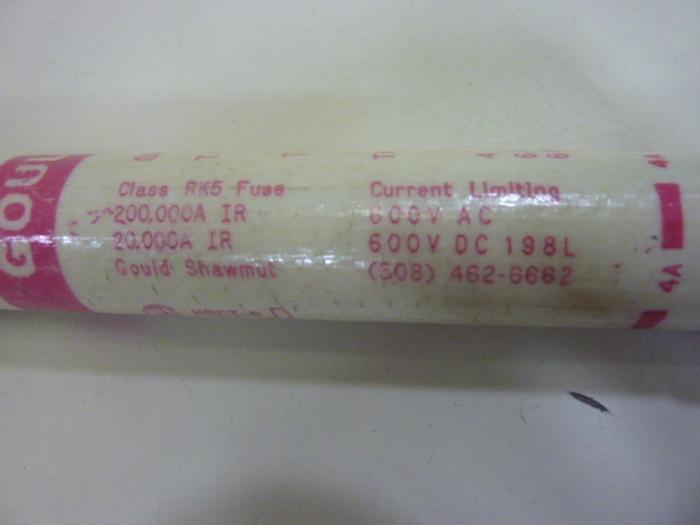 Used GOULD / SHAWMUT 4 Amp Fuse TRS4R #62441