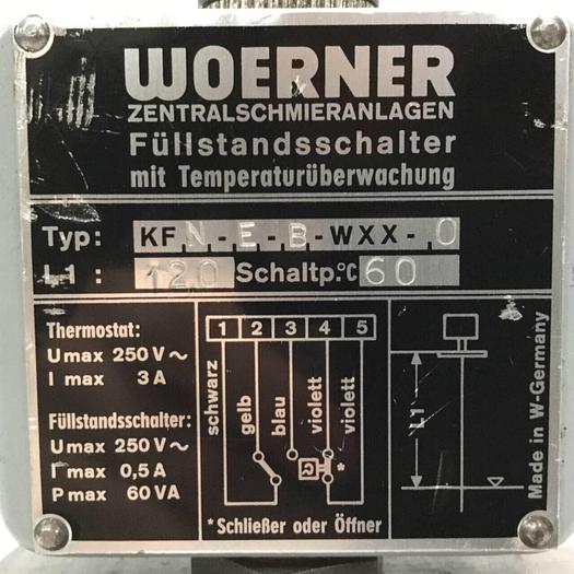 Used WOERNER Thermostat KFN-E-B-WXX-O #92427