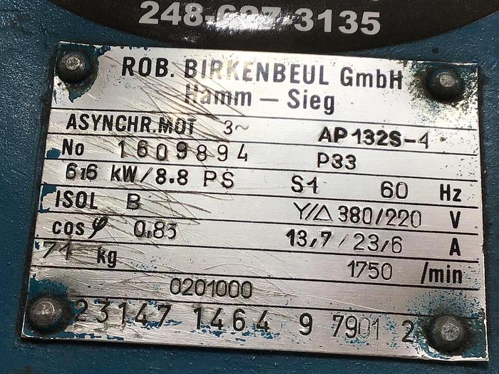 Used ROBERT BIRKENBEUL Motor AP132S-4 Used #122119
