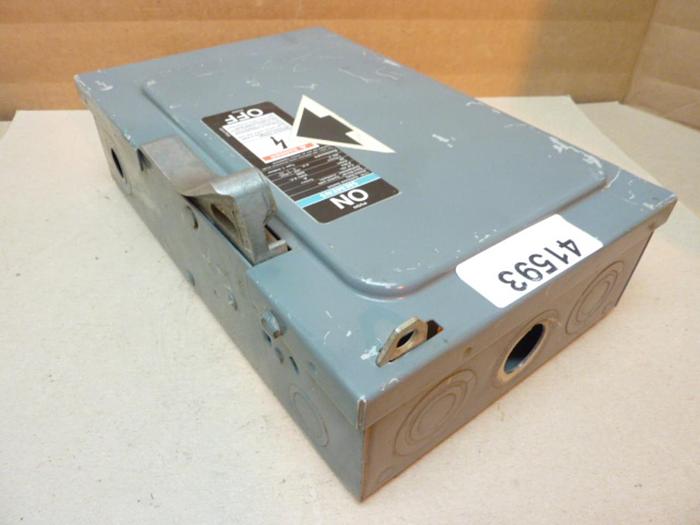 Used SIEMENS 30 Amp Disconnect Switch F351 #41593